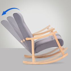 Elegant och bekväm gungstol i sammet för avkoppling