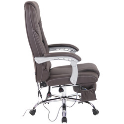 Ergonomisk kontorsstol med massagefunktion i äkta läder