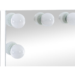 Sminkspegel med LED-lampor och USB-laddning för väggmontering