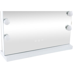 Elegant sminkspegel med LED-belysning och USB-laddning