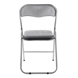 Hopfällbar stol med vadderad sits och metallram