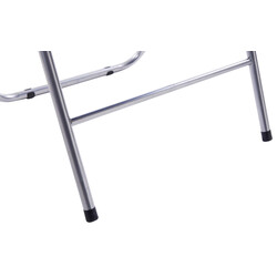 Hopfällbar stol med vadderad sits och metallram