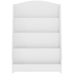 Tidlös barnbokhylla med fyra rymliga hyllor i MDF