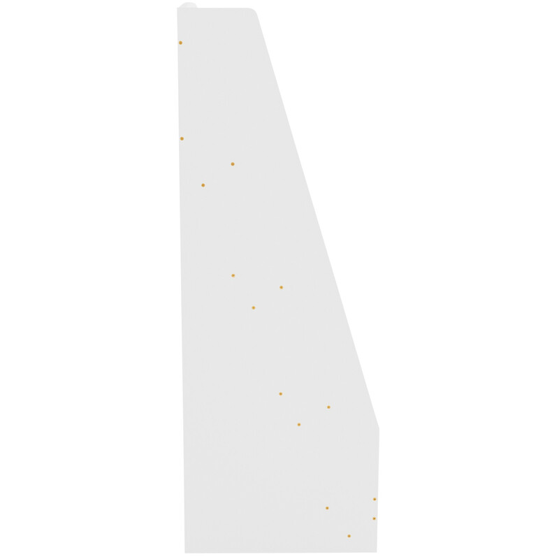 Tidlös barnbokhylla med fyra rymliga hyllor i MDF