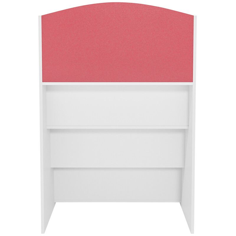 Tidlös barnbokhylla med fyra rymliga hyllor i MDF