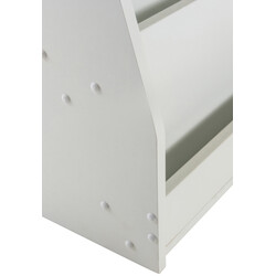 Tidlös barnbokhylla med fyra rymliga hyllor i MDF