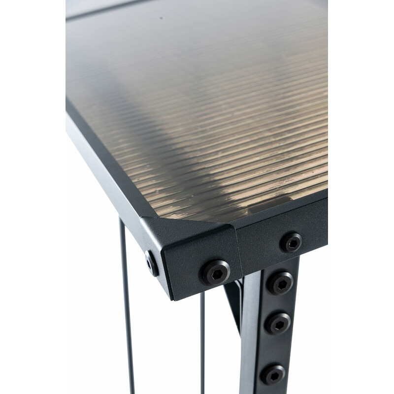 Robust vedförvaring för eldstad utomhus, olika storlekar