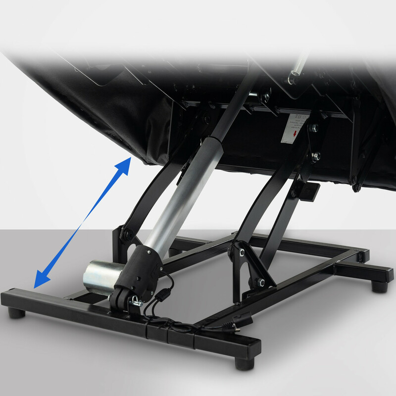 Elektrisk lyftfåtölj med USB och mugghållare