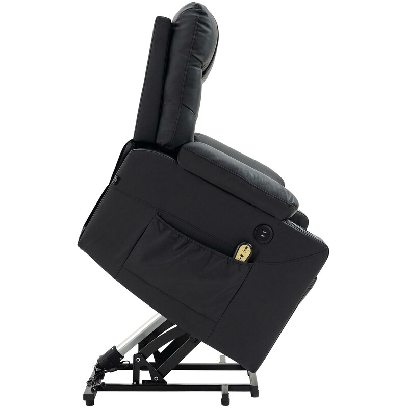 Elektrisk lyftfåtölj med USB och mugghållare