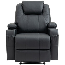 Elegant massagefåtölj med värmefunktion och justerbart ryggstöd