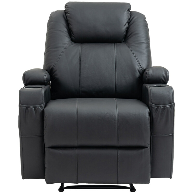 Elegant massagefåtölj med värmefunktion och justerbart ryggstöd