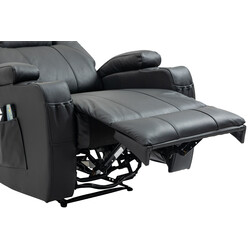 Elegant massagefåtölj med värmefunktion och justerbart ryggstöd