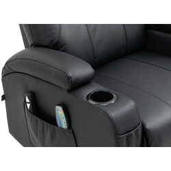 Elegant massagefåtölj med värmefunktion och justerbart ryggstöd