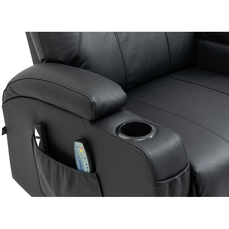 Elegant massagefåtölj med värmefunktion och justerbart ryggstöd