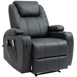 Elegant massagefåtölj med värmefunktion och justerbart ryggstöd