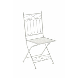 Elegant handgjord trädgårdsstol i järn med antikpatina