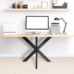 Industriella bordsben i pulverlackerat stål med golvskydd