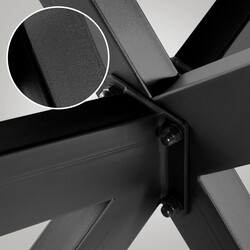 Industriella bordsben i pulverlackerat stål med golvskydd