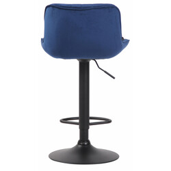 Elegant barstol i sammet med justerbar höjd och 360° rotation