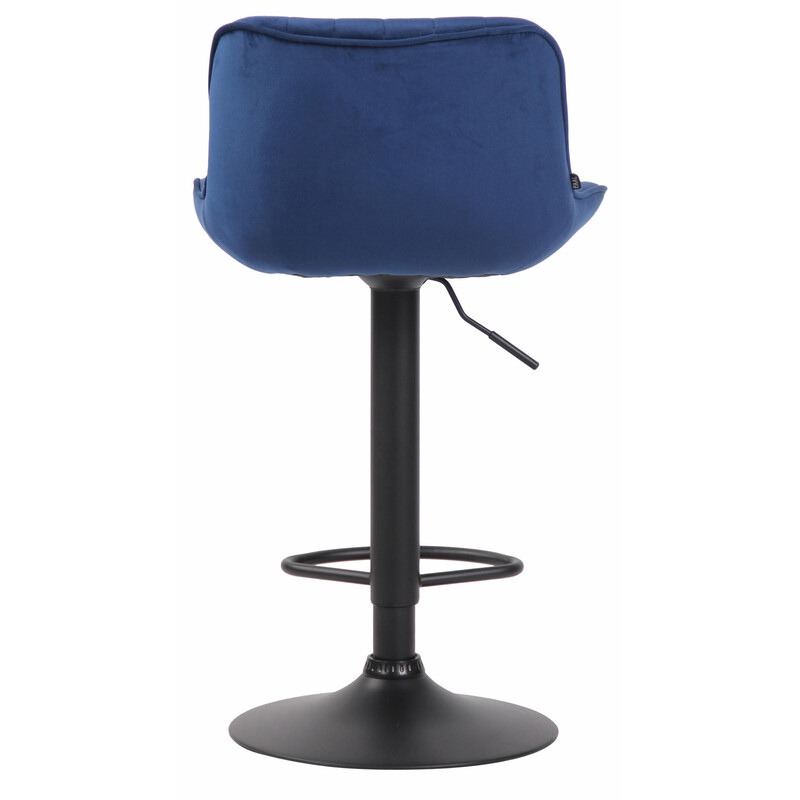 Elegant barstol i sammet med justerbar höjd och 360° rotation