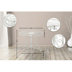 Elegant jugendstil sidobord för balkong och trädgård