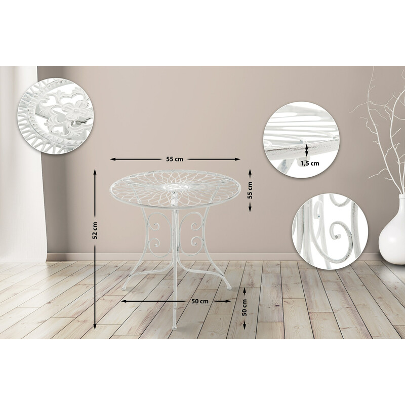 Elegant jugendstil sidobord för balkong och trädgård