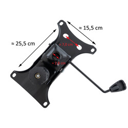 Robust kontorsstolsmekanism med höjdjustering och gungfunktion