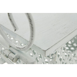 Nostalgisk växthylla i järn med antikpatina och metallkorgar