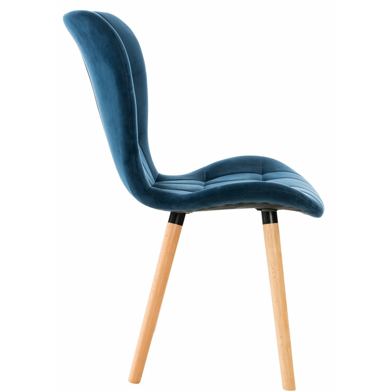 Eleganta matstolar i sammet med modern design