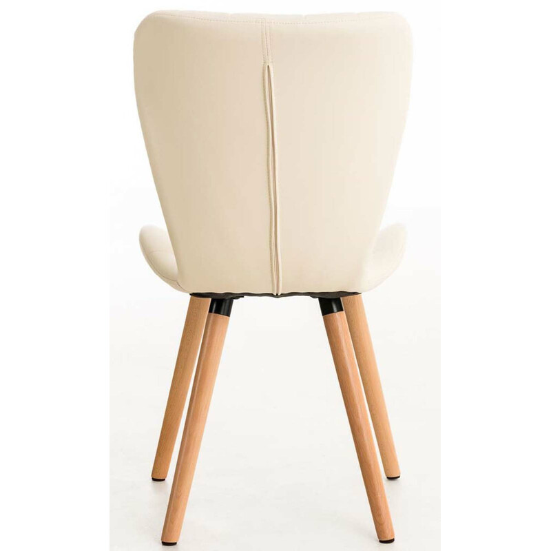 Elegant matstol i konstläder och trä, flera färger