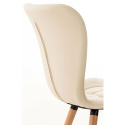 Elegant matstol i konstläder och trä, flera färger