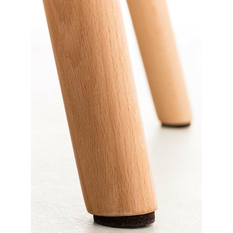 Elegant matstol i konstläder och trä, flera färger