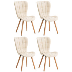 Elegant matstol i konstläder och trä, flera färger