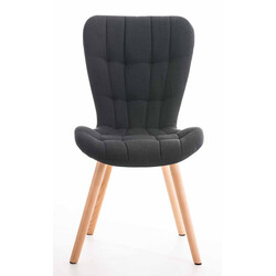 Elegant matstol med vadderad sits och träben