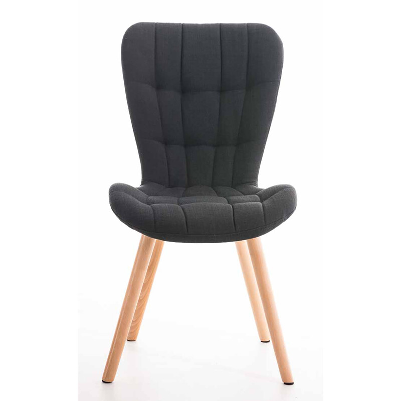 Elegant matstol med vadderad sits och träben