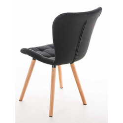 Elegant matstol med vadderad sits och träben