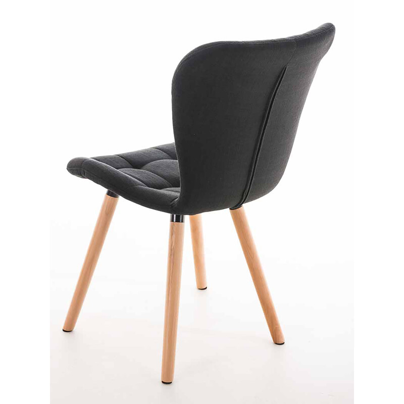 Elegant matstol med vadderad sits och träben