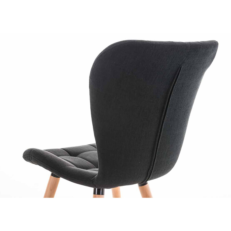 Elegant matstol med vadderad sits och träben