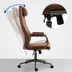 Industriell kontorsstol med ergonomisk design och konstläder