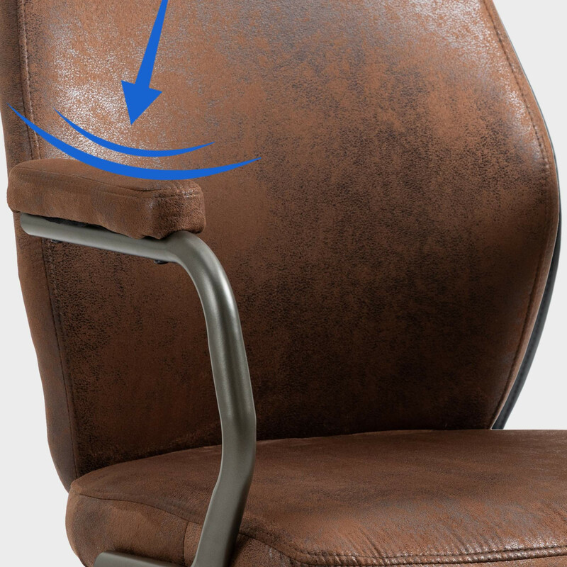 Industriell kontorsstol med ergonomisk design och konstläder