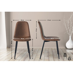 Bekväm och elegant matsalsstol med hög ryggstöd