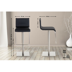 Modern och stilren barstol med justerbar höjd och vridbar sits