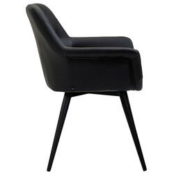 Elegant modern matstol med bekväm stoppning och metallram