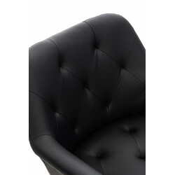 Elegant modern matstol med bekväm stoppning och metallram