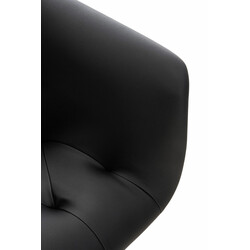 Elegant modern matstol med bekväm stoppning och metallram