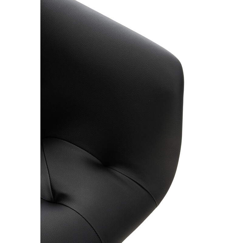 Elegant modern matstol med bekväm stoppning och metallram