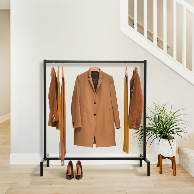 Industriell klädställning loft-stil platsbesparande förvaring stabil