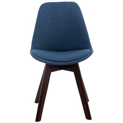 Eleganta bekväma stolar med tyg och trädetaljer