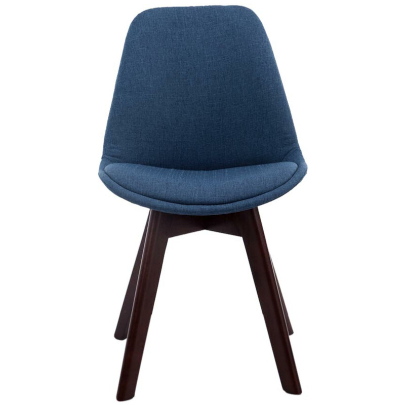 Eleganta bekväma stolar med tyg och trädetaljer