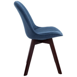 Eleganta bekväma stolar med tyg och trädetaljer